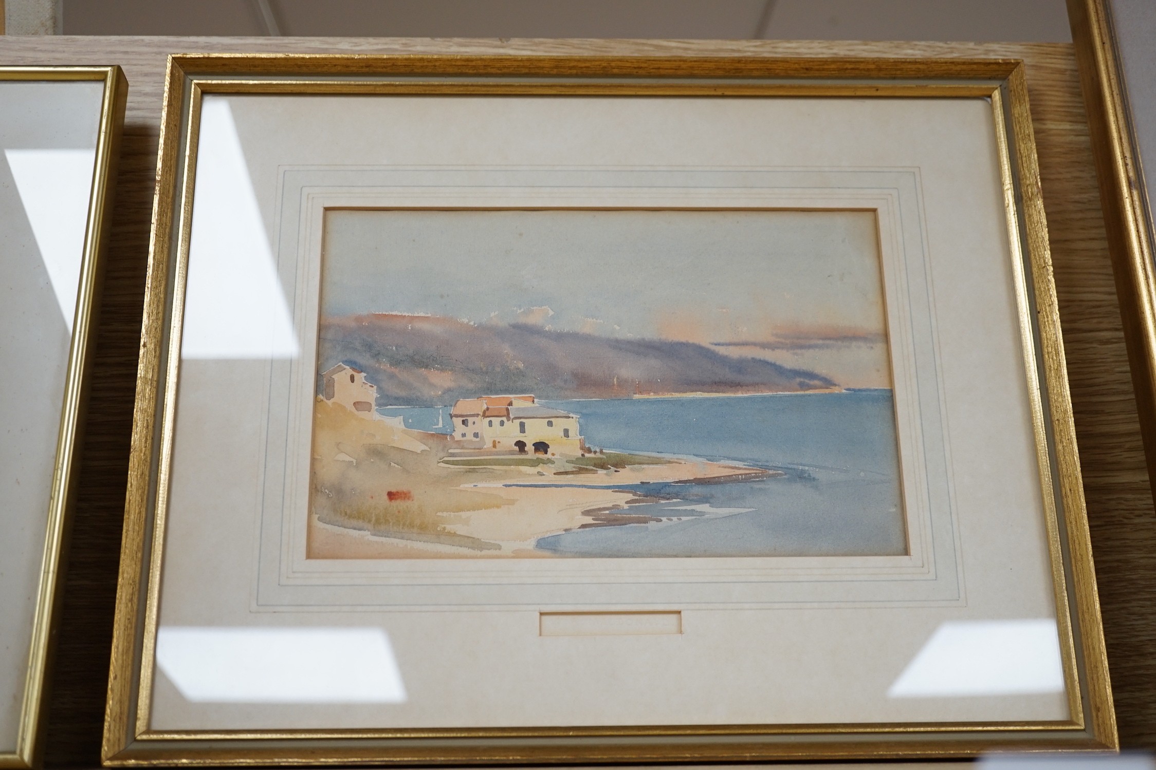William Alister Macdonald (1861-1948), two watercolours, ' View from Richmond Hill' and 'Continental beach scene', one signed and dated 1902, 22 x 16cm and 16 x 25cm